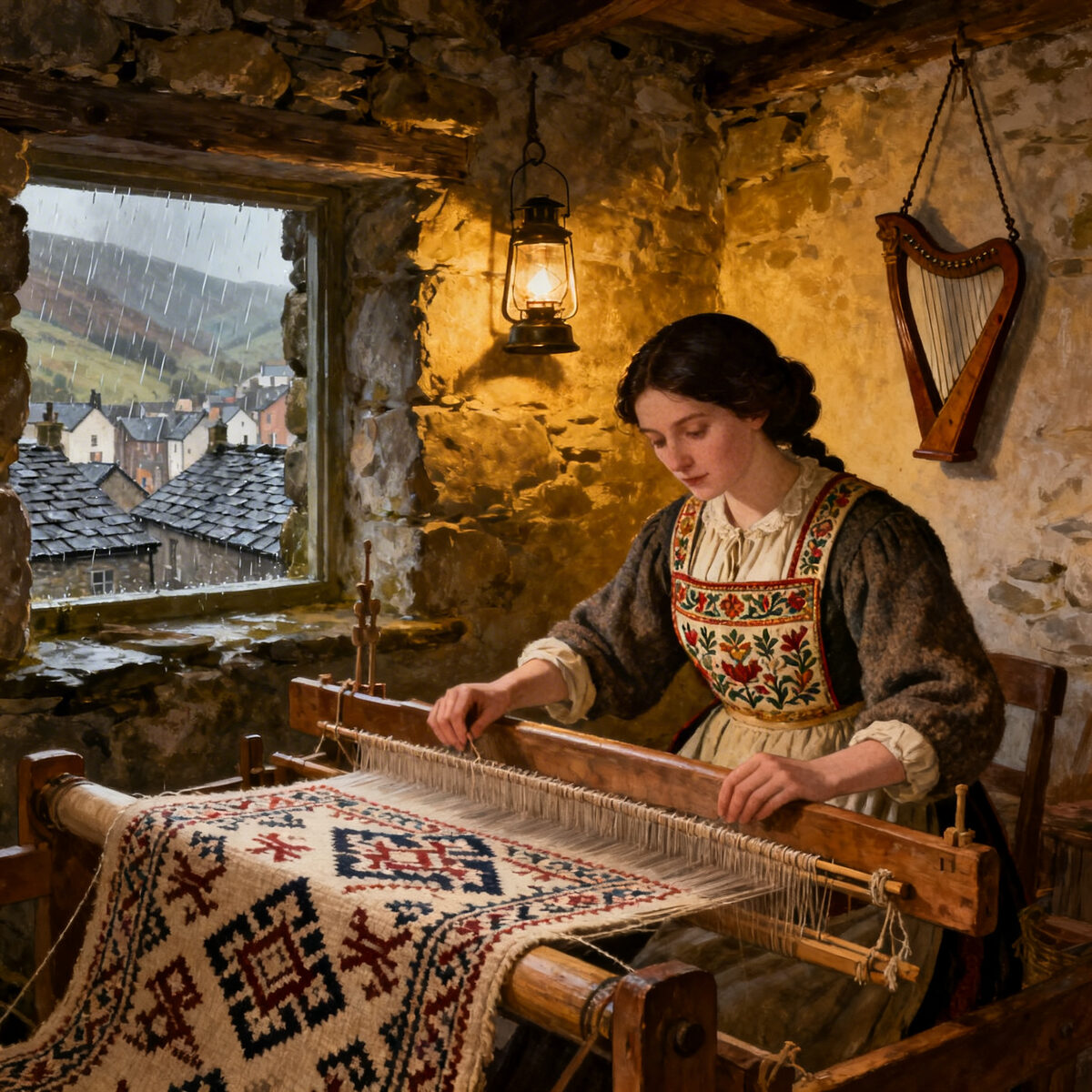 Bretonia Cambria Weaver At Loom